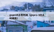 gopro9上市时间（gopro 9什么时候出）