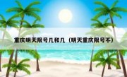 重庆明天限号几和几（明天重庆限号不）