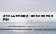 油管怎么设置息屏播放（油管怎么设置息屏播放器）
