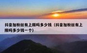 抖音加粉丝有上限吗多少钱（抖音加粉丝有上限吗多少钱一个）