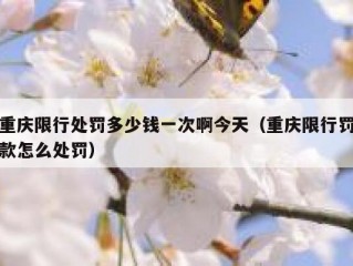 重庆限行处罚多少钱一次啊今天（重庆限行罚款怎么处罚）