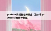 youtube数据都在哪里查（怎么看youtube详细统计数据）