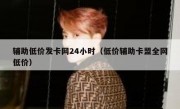 辅助低价发卡网24小时（低价辅助卡盟全网低价）