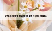 便宜涨粉快手怎么赚钱（快手涨粉赚钱吗）