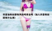 抖音加粉丝群有风险吗安全吗（加人抖音粉丝团有什么用）