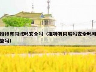 推特有同城吗安全吗（推特有同城吗安全吗可靠吗）