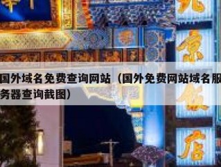 国外域名免费查询网站（国外免费网站域名服务器查询截图）