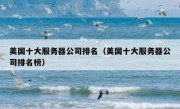 美国十大服务器公司排名（美国十大服务器公司排名榜）