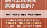 粉丝1m是多少（抖音1m是多少粉丝）