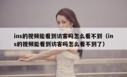 ins的视频能看到访客吗怎么看不到（ins的视频能看到访客吗怎么看不到了）