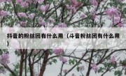 抖音的粉丝团有什么用（斗音粉丝团有什么用）