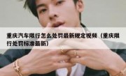 重庆汽车限行怎么处罚最新规定视频（重庆限行处罚标准最新）