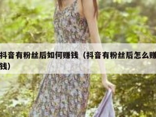 抖音有粉丝后如何赚钱（抖音有粉丝后怎么赚钱）