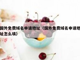 国外免费域名申请地址（国外免费域名申请地址怎么填）