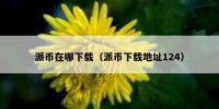 派币在哪下载（派币下载地址124）