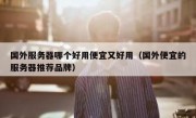 国外服务器哪个好用便宜又好用（国外便宜的服务器推荐品牌）