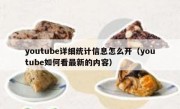 youtube详细统计信息怎么开（youtube如何看最新的内容）