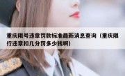重庆限号违章罚款标准最新消息查询（重庆限行违章扣几分罚多少钱啊）