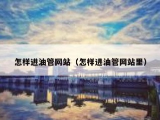怎样进油管网站（怎样进油管网站里）