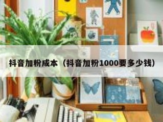 抖音加粉成本（抖音加粉1000要多少钱）