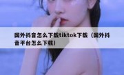 国外抖音怎么下载tiktok下载（国外抖音平台怎么下载）