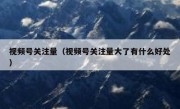 视频号关注量（视频号关注量大了有什么好处）