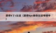 派币k丫c认证（派币kyc身份认证审核中）