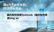 国内如何使用facebook（国内如何使用bing ai）