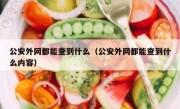 公安外网都能查到什么（公安外网都能查到什么内容）