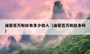 油管百万粉丝有多少收入（油管百万粉丝多吗）