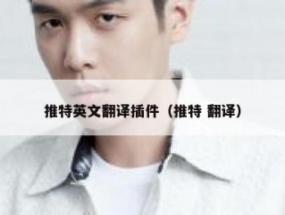 推特英文翻译插件（推特 翻译）