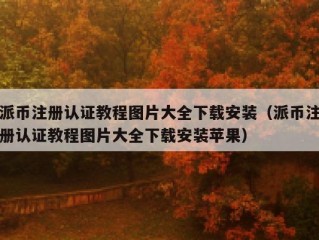 派币注册认证教程图片大全下载安装（派币注册认证教程图片大全下载安装苹果）