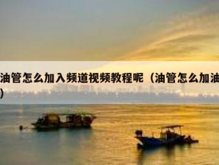 油管怎么加入频道视频教程呢（油管怎么加油）