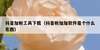 抖音加粉工具下载（抖音粉加加软件是个什么东西）