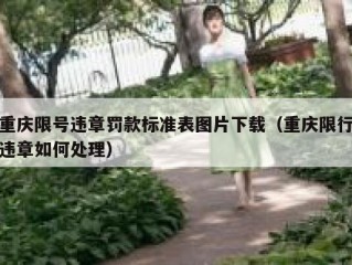 重庆限号违章罚款标准表图片下载（重庆限行违章如何处理）