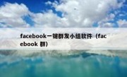 facebook一键群发小组软件（facebook 群）