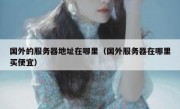 国外的服务器地址在哪里（国外服务器在哪里买便宜）
