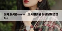 国外服务器www（国外服务器会被警察监控吗）