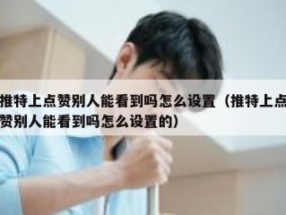 推特上点赞别人能看到吗怎么设置（推特上点赞别人能看到吗怎么设置的）