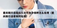 重庆限行违章扣几分罚多少钱啊怎么处理（重庆限行违章如何处理）