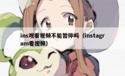 ins观看视频不能暂停吗（instagram看视频）