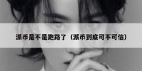 派币是不是跑路了（派币到底可不可信）