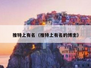 推特上有名（推特上有名的博主）