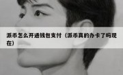派币怎么开通钱包支付（派币真的办卡了吗现在）
