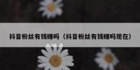 抖音粉丝有钱赚吗（抖音粉丝有钱赚吗现在）