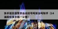 快手低价涨赞平台会封号吗安全吗知乎（14油耗投多少钱一公里）