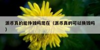 派币真的能挣钱吗现在（派币真的可以换钱吗）