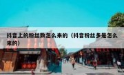 抖音上的粉丝数怎么来的（抖音粉丝多是怎么来的）