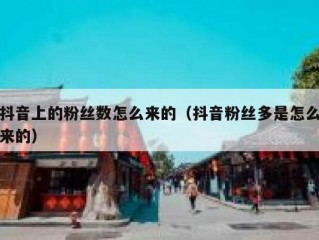 抖音上的粉丝数怎么来的（抖音粉丝多是怎么来的）
