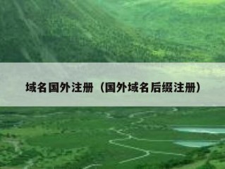 域名国外注册（国外域名后缀注册）